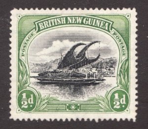 1901 British New Guinea Sc# 1 - ½d, Lakatoi Sailing Boat - MH Cv$24