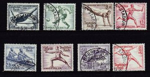 Germany 1936 - Olympic - Used  set # B82-B89