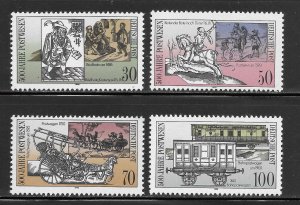 DDR Scott 2841-44 MNHOG - 1990 500th Anniversary of Postal System - SCV $2.40