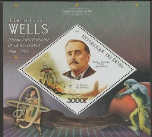 BENIN - 2016 - H G Wells - Perf Min Sheet - MNH - Private Issue