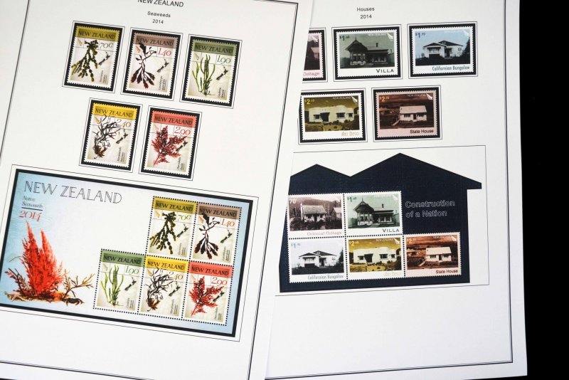 COLOR PRINTED NEW ZEALAND 2011-2015 STAMP ALBUM PAGES (98 illustrated pages)