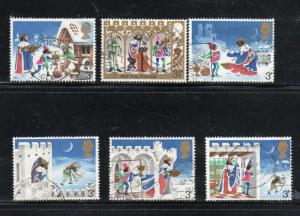 GREAT BRITAIN #709-714  1973  CHRISTMAS  F-VF  USED   q