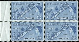 Bermuda Scott #156 Block of 4 Mint Never Hinged