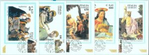 83584 -  ITALY - Postal History - Set of 5 MAXIMUM CARDS - Religion ART  2000