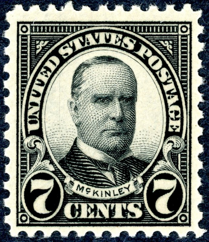 US #559 1923 7c McKinley, black. MNH OG. VF