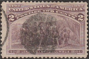 # 231 Brown Violet Used Landing Of Columbus
