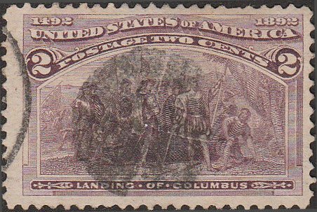 # 231 Brown Violet Used Landing Of Columbus