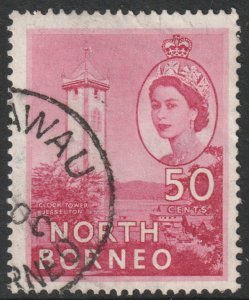 North Borneo Scott 271 - SG382, 1954 Elizabeth II 50c used