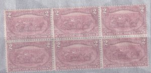 #286 Mint NH, Fine+, Block of 6 (CV $435) (CV $72.5 - ID30524)