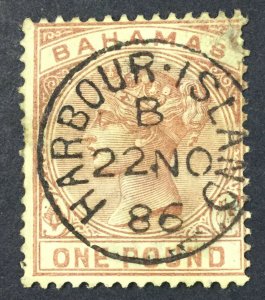 MOMEN: BAHAMAS SG #57 1884-1890 USED LOT #61201