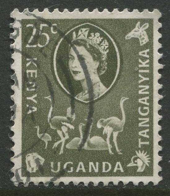 Kenya & Uganda Scott 124 QEII Definitive 1960 Used Single 25c