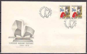 Czechoslovakia, Scott cat. 1947. Slovak Uprising Anniv. First day cover. ^