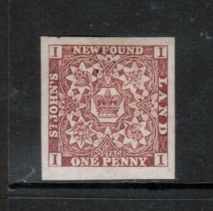 Newfoundland #15a Extra Fine Mint Full Original Gum Hinged Huge Margins