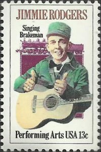 # 1755 MINT NEVER HINGED ( MNH ) JIMMIE RODGERS AND LOCOMOTIVE