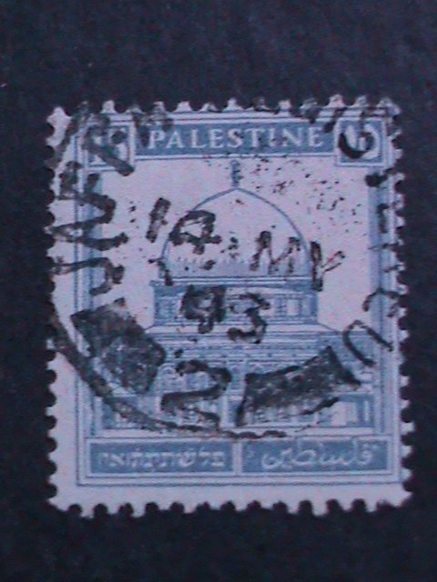 ​PALESTINE-1927- SC#76 MOSQUE OF OMAR VF 96 YEARS OLD-FANCY CANCEL RARE