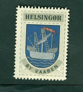 Denmark. Poster Stamp 1940/42. Mnh. Town: Helsingor. Coats Of Arms: Light Ship