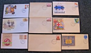 AUSTRALIA FDCs - LOT OF 9  - 1982    (aus9)