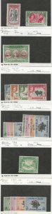 Pakistan Bahawalpur, Postage Stamp, #16-7, 21-5 Mint NH, 26-9, O16//O28 LH