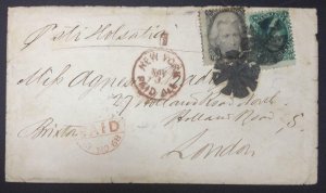 momen: US Stamps #96 / #93 Used on Cover to London