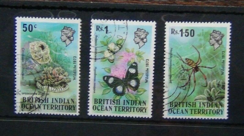 British Indian Ocean Territory 1973 Wildlife set 1st Series Used