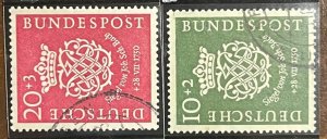 Germany, 1950, SC B314-B315, Used, VF Set