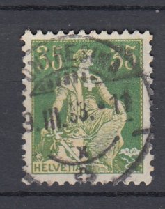 J30047, 1907-25 switzerland used #135 helvetia