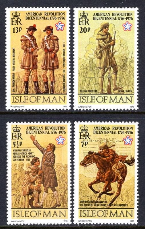 Isle of Man 78-81 US Bicentennial MNH VF