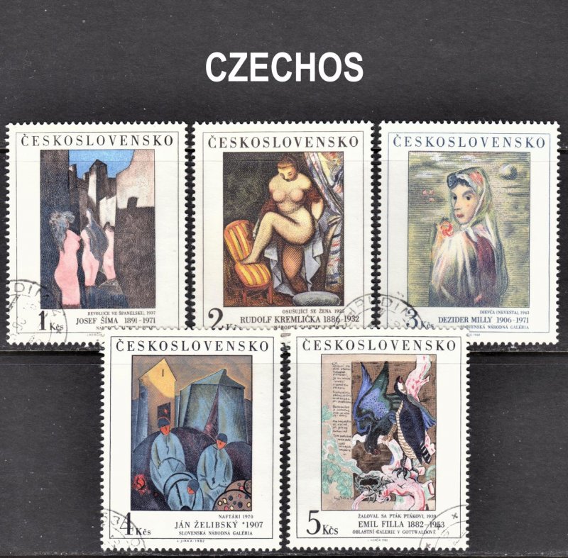 Czechoslovakia Scott 2437-41 complete set F to VF CTO.