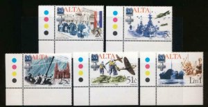 MALTA 1219-1223 MINT NH SHIPS, MILITARY, NAVY