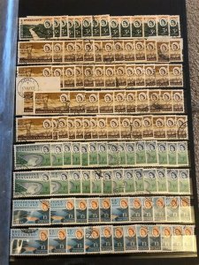 RHODESIA NYASALAND; 1960s early QEII issues fine mint/used Duplicated LOT