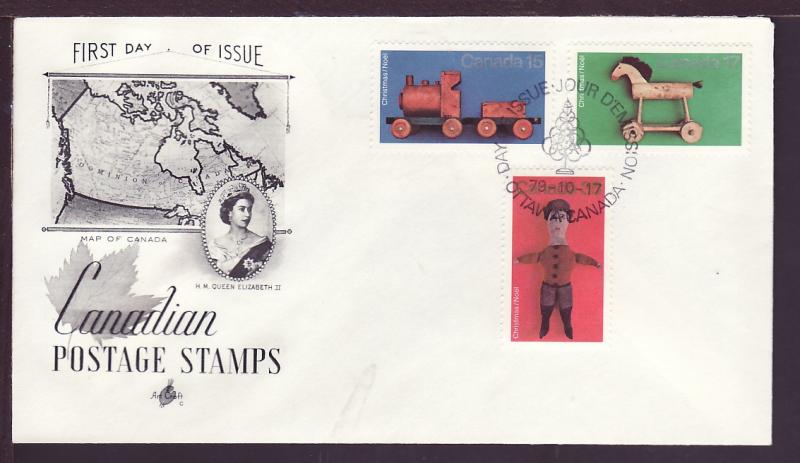 Canada 839-841 Christmas 1979 Artcraft U/A FDC M532