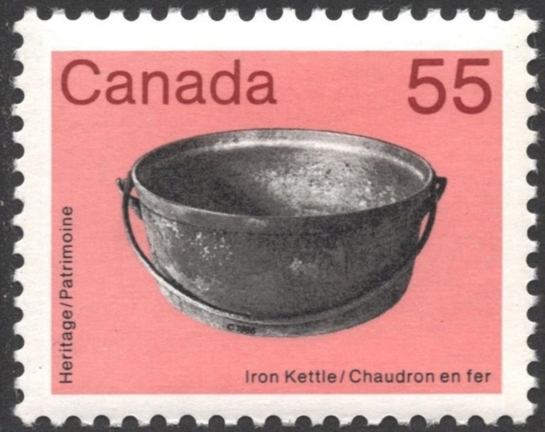Canada SC#1082 55¢ Heritage Artifacts: Iron Kettle (1987) MNH