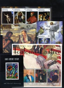 Amazing Art & Painting MNH Collection on NINE pages, Micronesia ZAYIX 0825L1701