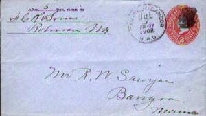 United States, Postal Stationery, U.S. R.P.O.'s, Maine