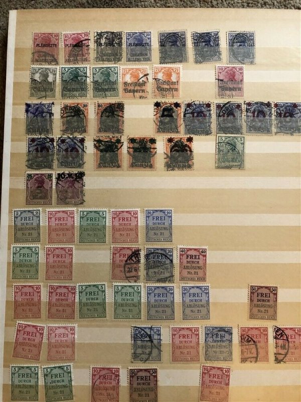 GERMANY; 1905-20s fine used Germania ACCUMULATION 100s Many fine POSTMARKS