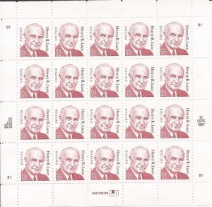 US Stamp - 1998 Henry Luce - 20 Stamp Sheet #2935