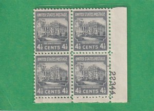 US 809 MNH OG PLATE BLOCK # 22344