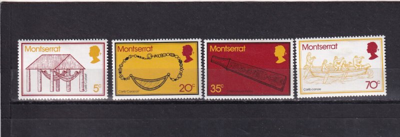 LI07 Montserrat 1975 Montserrat Carib Artifacts mint hinged stamps full set