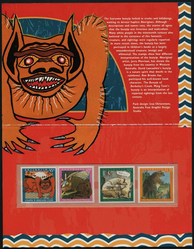 Australia 1377a-9 in presentation folder MNH Bunyips Folklore