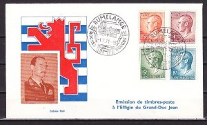 Luxembourg, Scott cat. 423, 26-27, 29. Grand Duke Jean issue. First day cover. ^