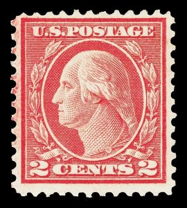 Scott 546 1921 2c Washington Coil Waste Issue Mint VF LH Cat $105