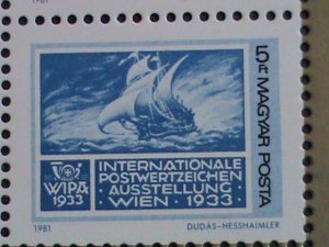 HUNGARY-1981 SC#2696  WIPA PHILATELIC SHOW-VIENNA-MNH-S/S-VERY FINE