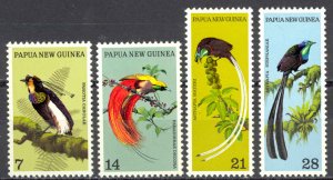 Papua New Guinea Sc# 365-368 MH 1973 Birds of Paradise