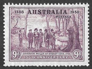 Doyle's_Stamps: 1937 XF M-VLH Australian Sydney Cove 150th Anniversary Set