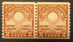 # 656, 2c Edison's 1st Lamp - Coil Pair - MH (3751 )