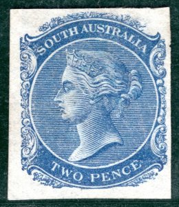 SOUTH AUSTRALIA QV Stamp 2d Blue (1868) COLOUR TRIAL Mint {samwells}LBLUE17