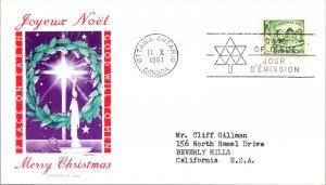 Canada 1967 FDC - Joyeux Noel - Ottawa, Ont - J3940