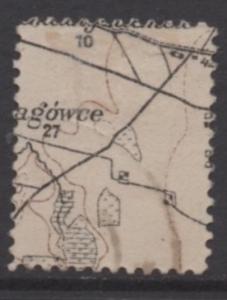 Latvia   Scott#  2  used  map  on back