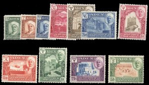 Aden - Quati State of Shihr and Mukalla #1-11 Cat$64.55, 1942 1/2c-5r, comple...