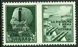 Itialian Socialist Rep. 7 MNH  - Overprint